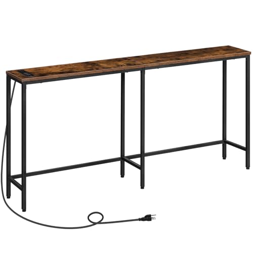 Living Room Console Table with Power Outlets and USBPorts