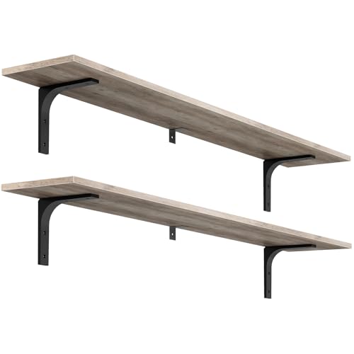 Floating Wall Shelves Set of 2 for Living Room, Bedroom, Study, Bathroom