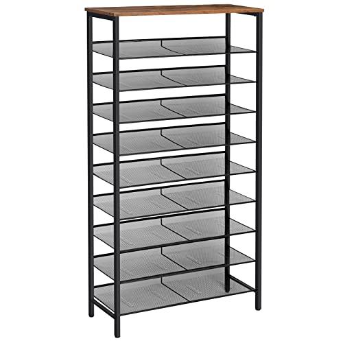 10-Tier Shoe Organizer for Up to 36 Pairs