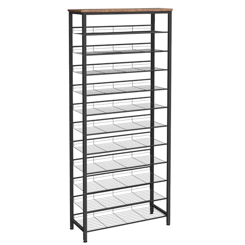 12-Tier Shoe Rack for 35-45 Pairs of Shoes, Standing Shoe Shelf for Entryway or Closet