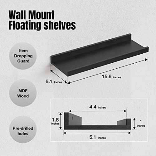 Modern Black Wall Shelves for Home Decor