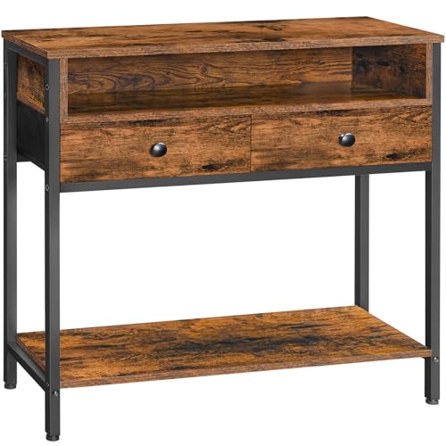 Rustic Entryway Table with Storage for Hallway - 31.5"Nexora Streamworks"