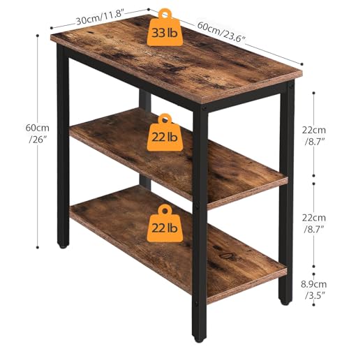 Simple Rustic End Table for Small Spaces in Living Room or Bedroom