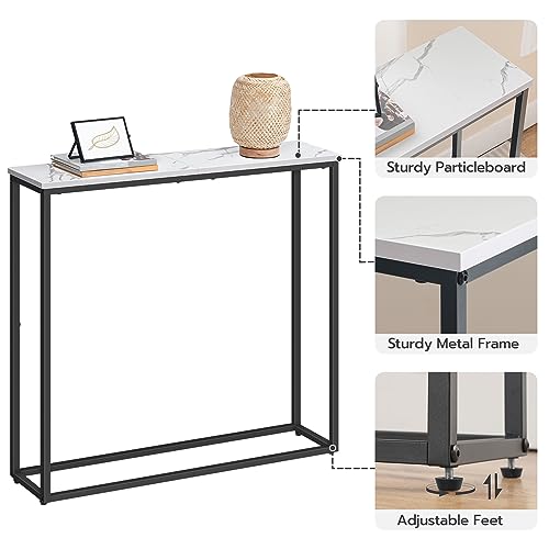 Narrow Console Table for Small Spaces: Marble and Black
Audience: Home decorators and interior enthusiasts