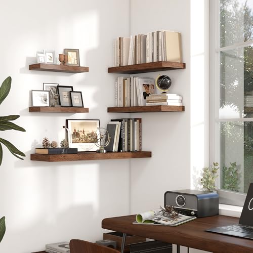 2-Pack 9-inch Deep Floating Shelves for Living & Office Rooms