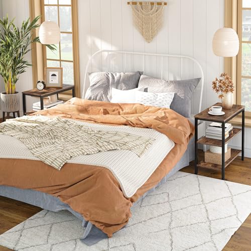 Simple Rustic End Table for Small Spaces in Living Room or Bedroom