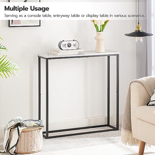 Narrow Console Table for Small Spaces: Marble and Black
Audience: Home decorators and interior enthusiasts