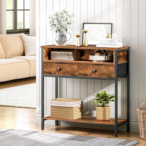 Rustic Entryway Table with Storage for Hallway - 31.5"Nexora Streamworks"