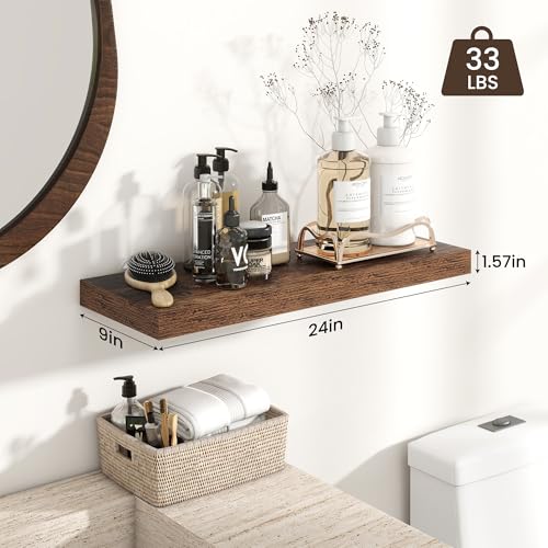 9-inch Deep Floating Shelves Set of 2 for Various Rooms