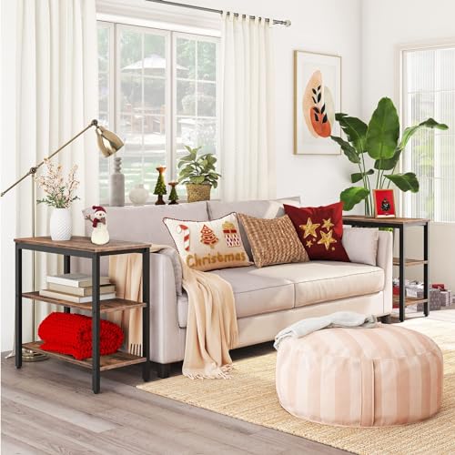 Simple Rustic End Table for Small Spaces in Living Room or Bedroom