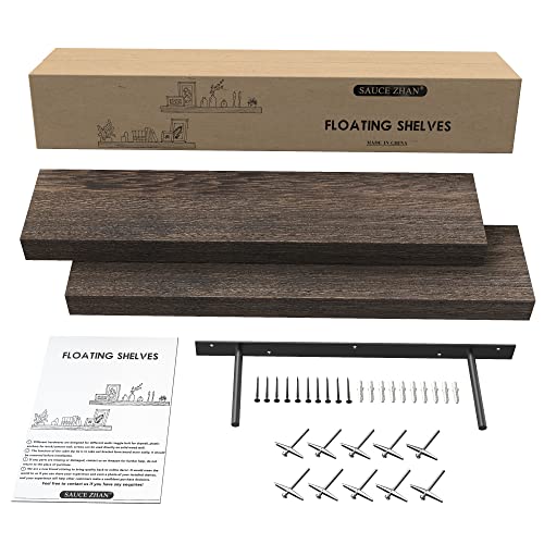 Rustic Wood Wall Shelves for Bathroom, Living Room & More