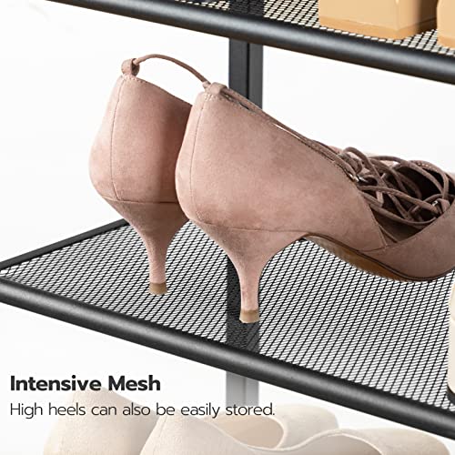 Industrial Rustic Brown 6-Tier Shoe Rack for 18-24 Pairs