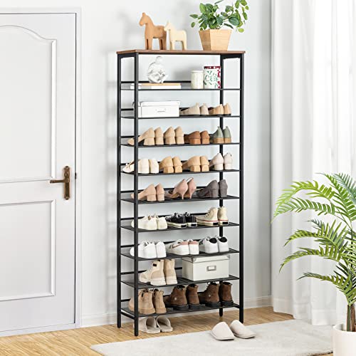 10-Tier Shoe Rack Organizer for 27-36 Pairs of Shoes