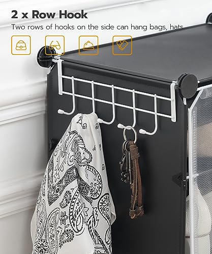 Shoe Organizer with Doors for 24 Pairs of Shoes: Ideal for Closet, Bedroom, Entryway, Hallway