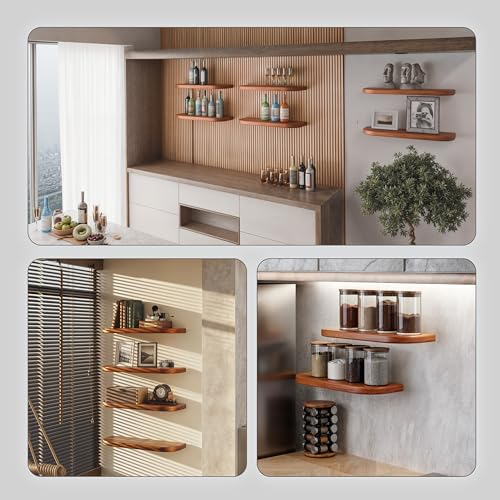 Rustic Farmhouse Wooden Wall Shelf for Bedroom and Kitchen